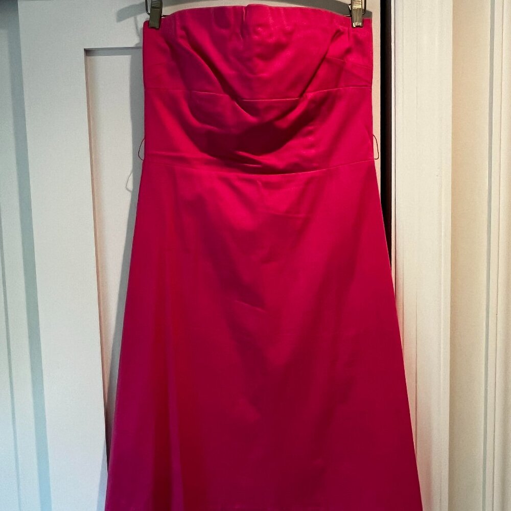 Ruth Cotton Strapless Pink Dress Size 6